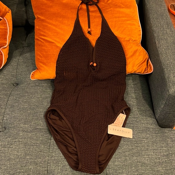 NEW Seafolly Dream Catcher Halter One Piece Swimsuit - Picture 3 of 6